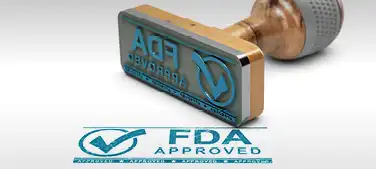Stamp with the FDA logo