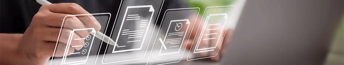 Abstract portrayal of the editing of virtual documents