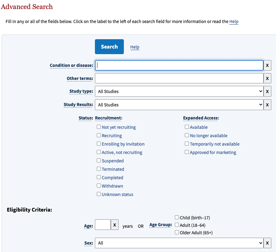 advance-search-clinicaltrials