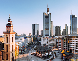 The historical city centre of Frankfurt