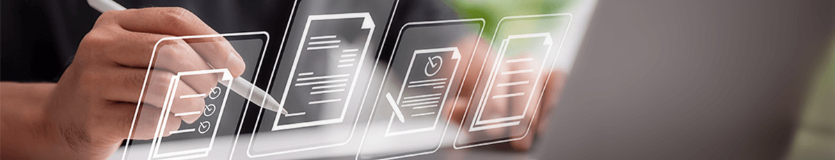 Abstract portrayal of the editing of virtual documents