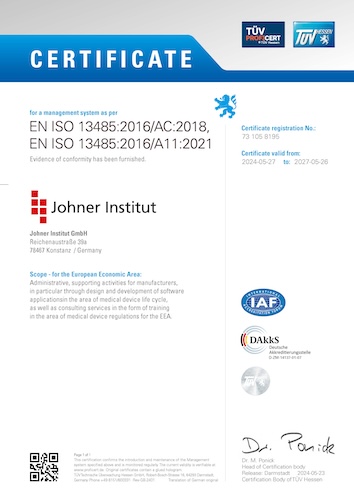 TÜV Certificate